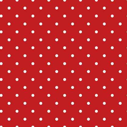 Sweet Strawberries Red Polka Dots Quilting Cotton Fabric