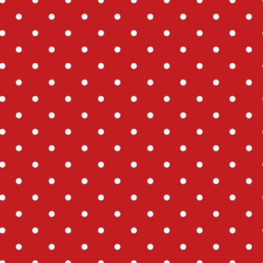 Sweet Strawberries Red Polka Dots Quilting Cotton Fabric