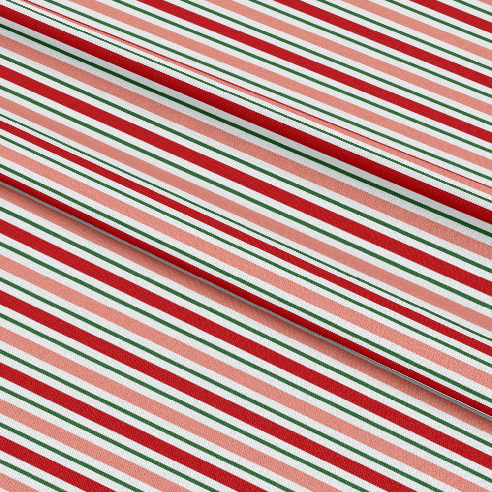 Sweet Strawberry Multicolour Stripes Quilting Cotton Fabric