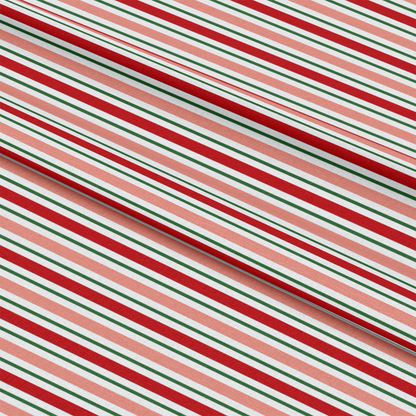 Sweet Strawberry Multicolour Stripes Quilting Cotton Fabric