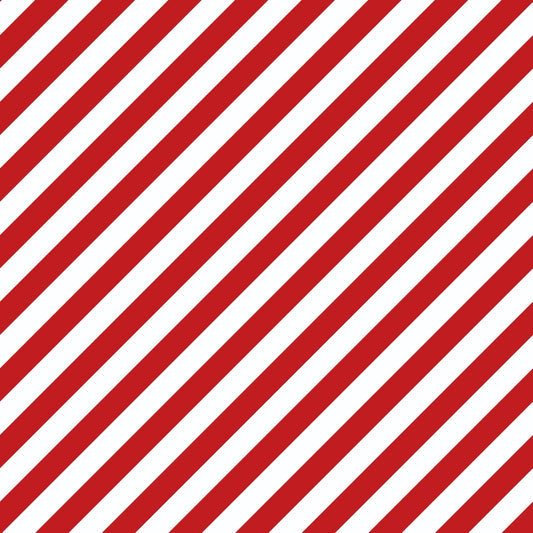 Sweet Strawberry Red Diagonal Stripes Quilting Cotton Fabric