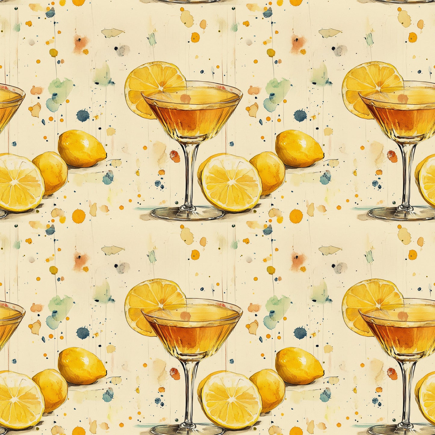 Tart and Tipsy Pattern 6 Quilting Cotton Fabric