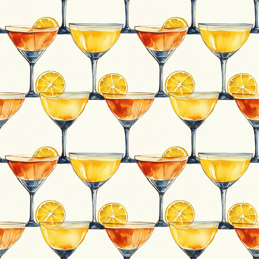 Tart and Tipsy Pattern 8 Quilting Cotton Fabric
