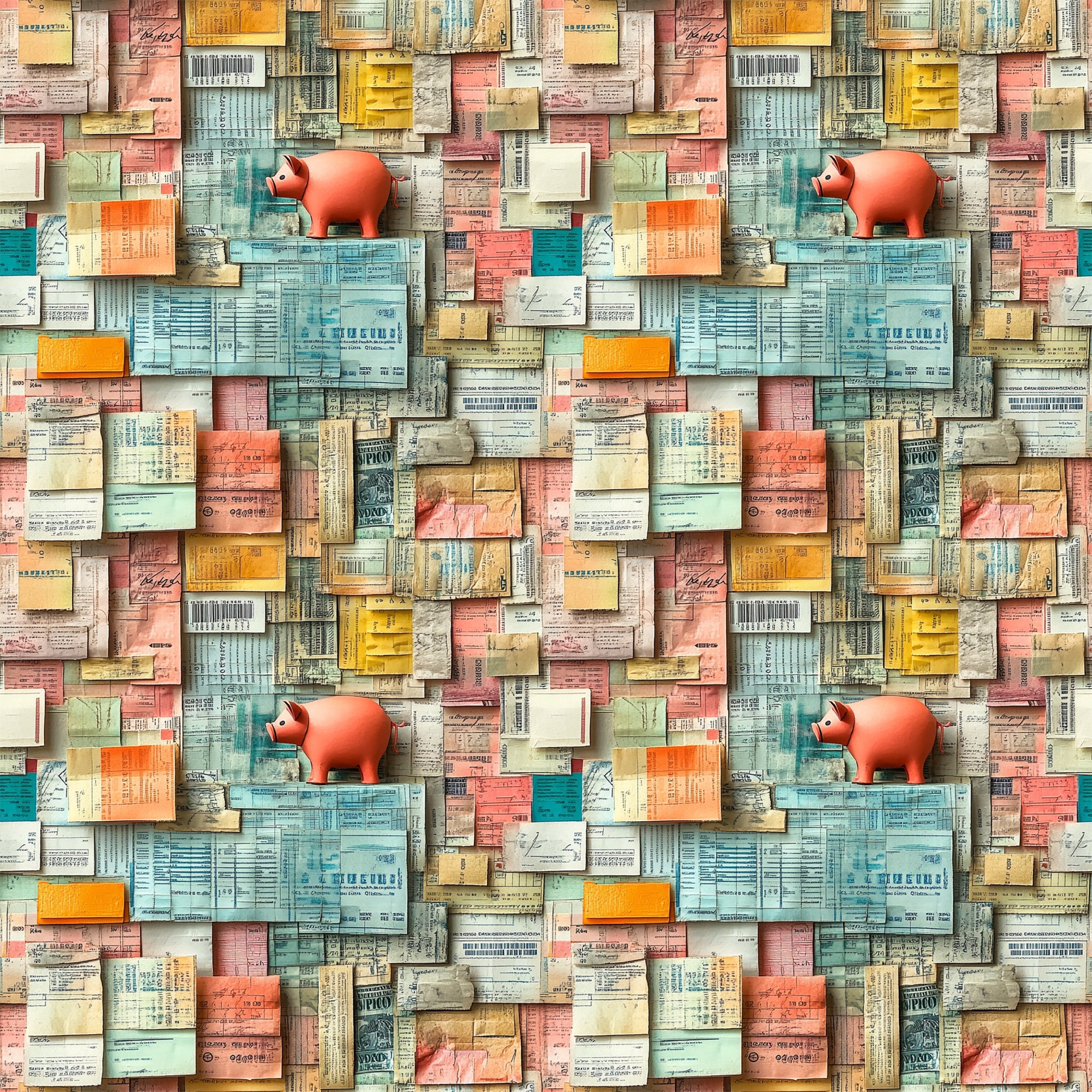 Tax Day Receipts Pattern 1 Quilting Cotton Fabric – FabricMegaStore.com