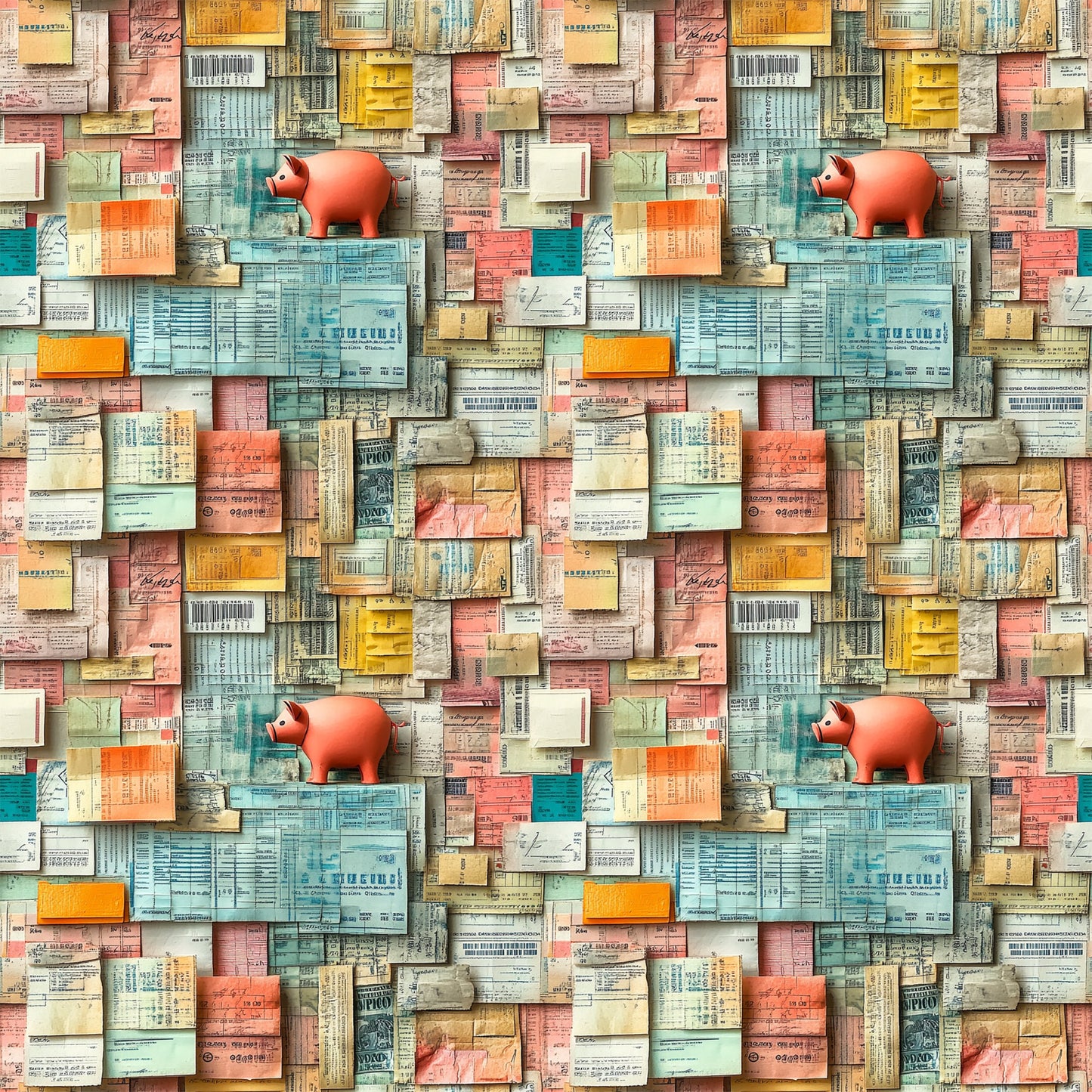 Tax Day Receipts Pattern 1 Quilting Cotton Fabric