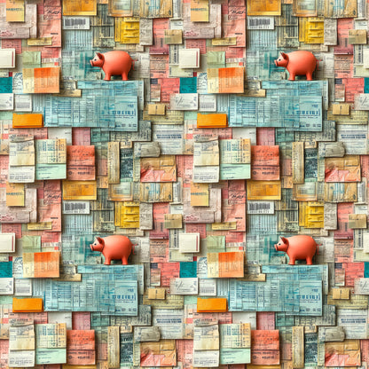 Tax Day Receipts Pattern 1 Quilting Cotton Fabric