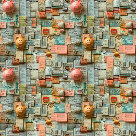 Tax Day Receipts Pattern 2 Quilting Cotton Fabric