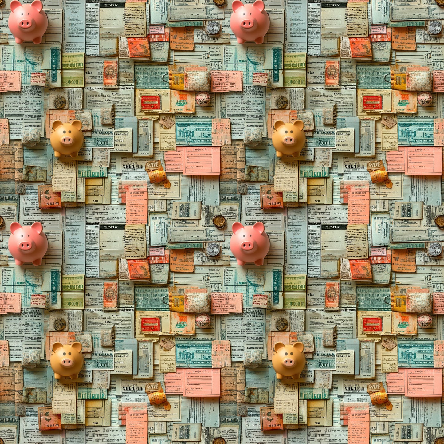 Tax Day Receipts Pattern 2 Quilting Cotton Fabric