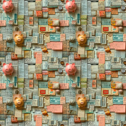 Tax Day Receipts Pattern 2 Quilting Cotton Fabric