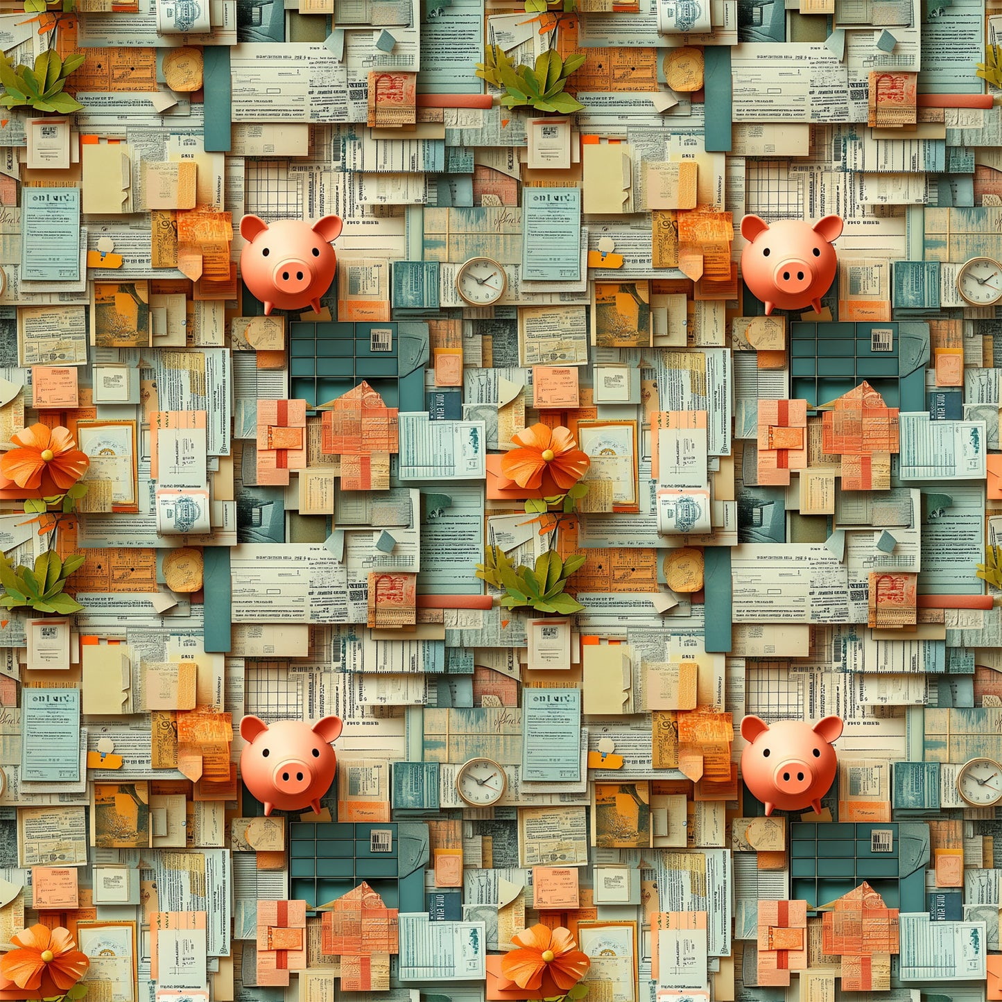 Tax Day Receipts Pattern 3 Quilting Cotton Fabric