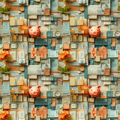 Tax Day Receipts Pattern 3 Quilting Cotton Fabric