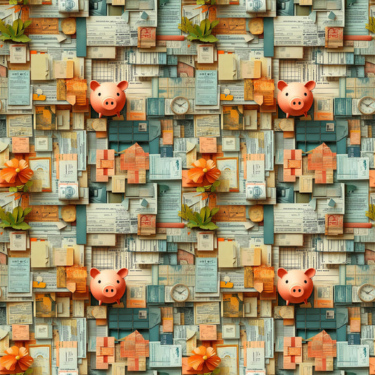 Tax Day Receipts Pattern 3 Quilting Cotton Fabric