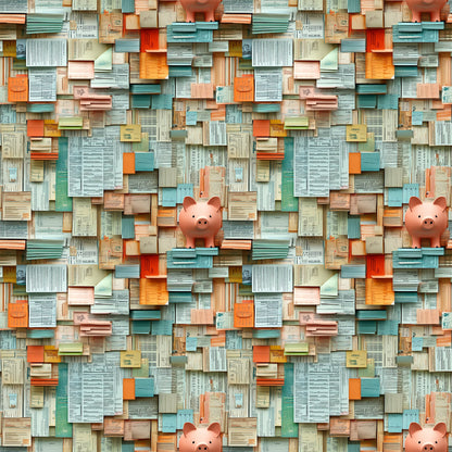 Tax Day Receipts Pattern 4 Quilting Cotton Fabric