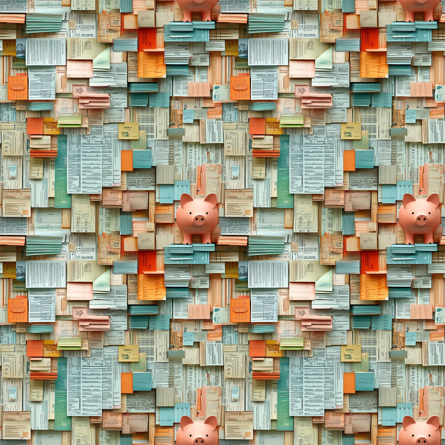 Tax Day Receipts Pattern 4 Quilting Cotton Fabric