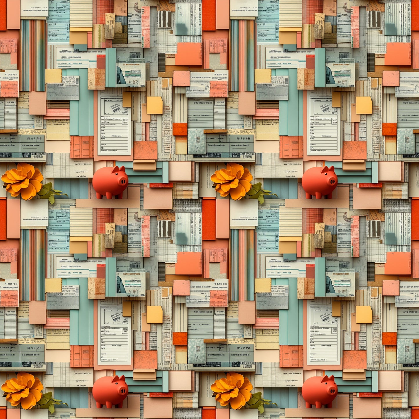 Tax Day Receipts Pattern 5 Quilting Cotton Fabric