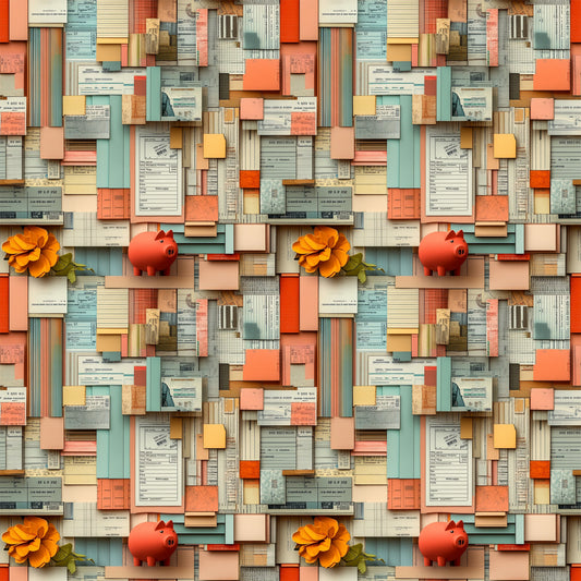 Tax Day Receipts Pattern 5 Quilting Cotton Fabric