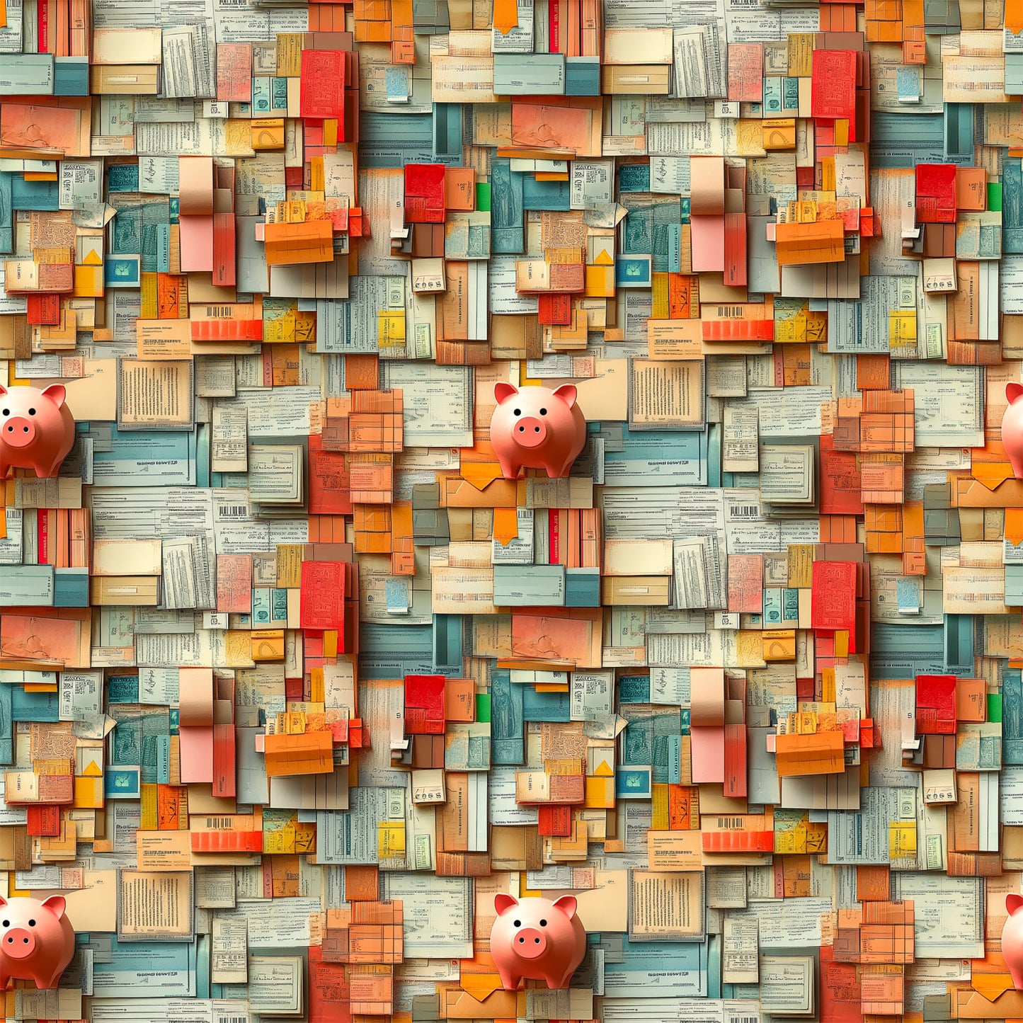Tax Day Receipts Pattern 6 Quilting Cotton Fabric
