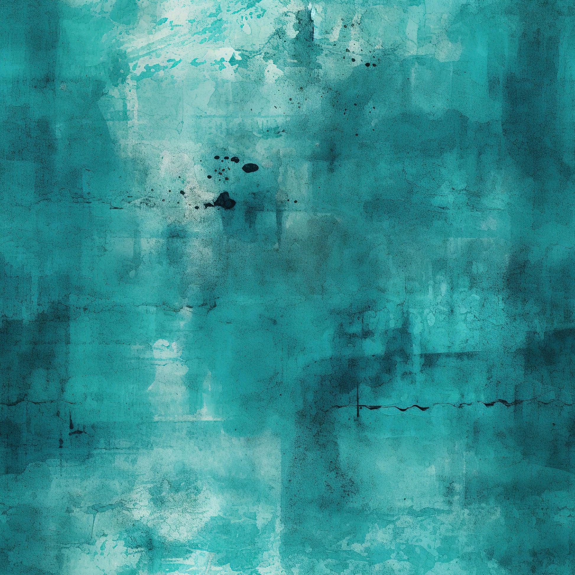 teal, turquoise, aqua, grunge, distressed, weathered, abstract, textured, vintage, worn, patina, oxidized, rustic, moody, atmospheric, quilting cotton, fabric panel, aged surface, blue-green, artistic
