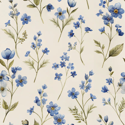 Texas Bluebonnet Flower Pattern 10 Quilting Cotton Fabric