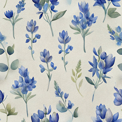 Texas Bluebonnet Flower Pattern 11 Quilting Cotton Fabric