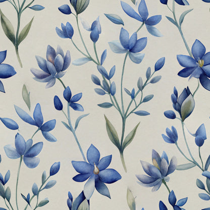 Texas Bluebonnet Flower Pattern 12 Quilting Cotton Fabric
