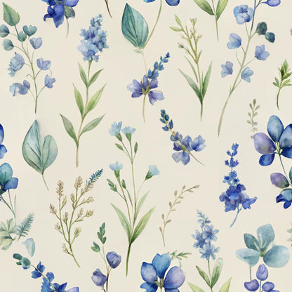 Texas Bluebonnet Flower Pattern 15 Quilting Cotton Fabric