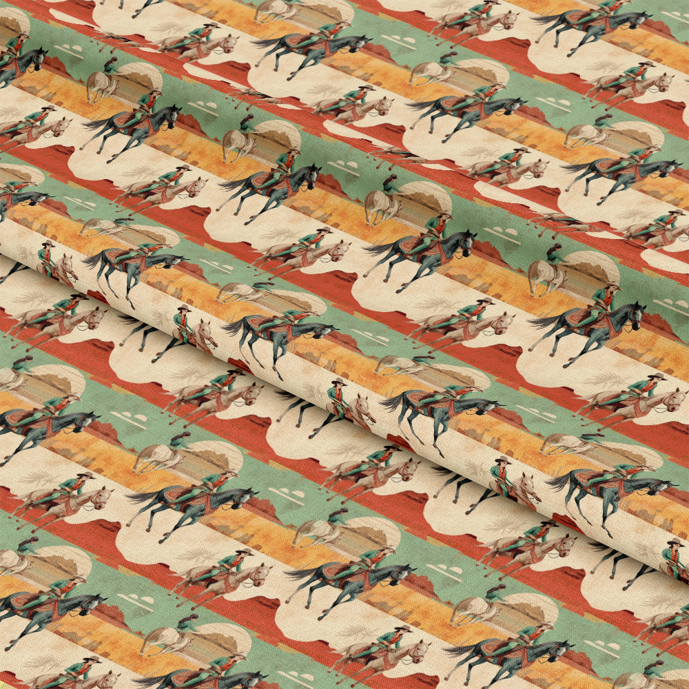 The Cowboy Life Pattern 15 Quilting Cotton Fabric