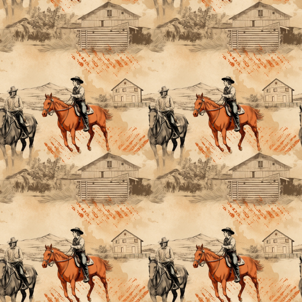 The Cowboy Life Pattern 4 Quilting Cotton Fabric