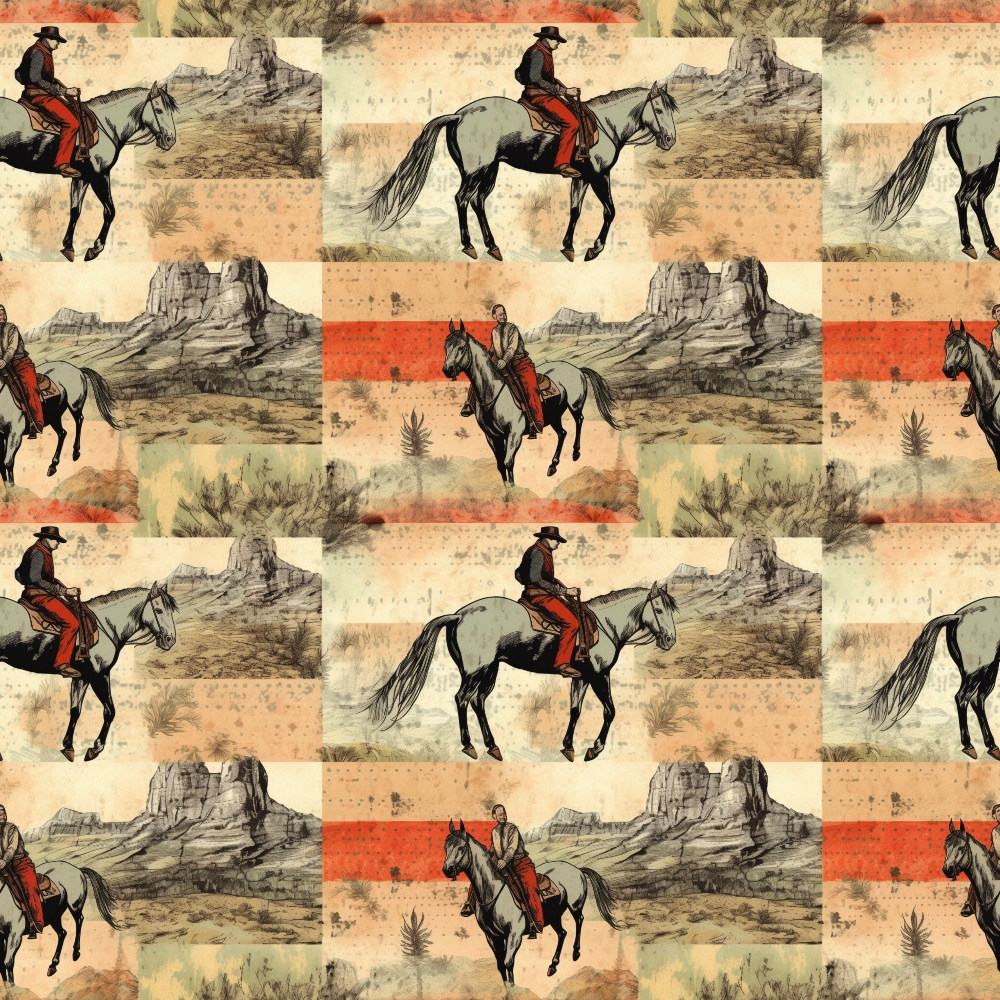 The Cowboy Life Pattern 5 Quilting Cotton Fabric