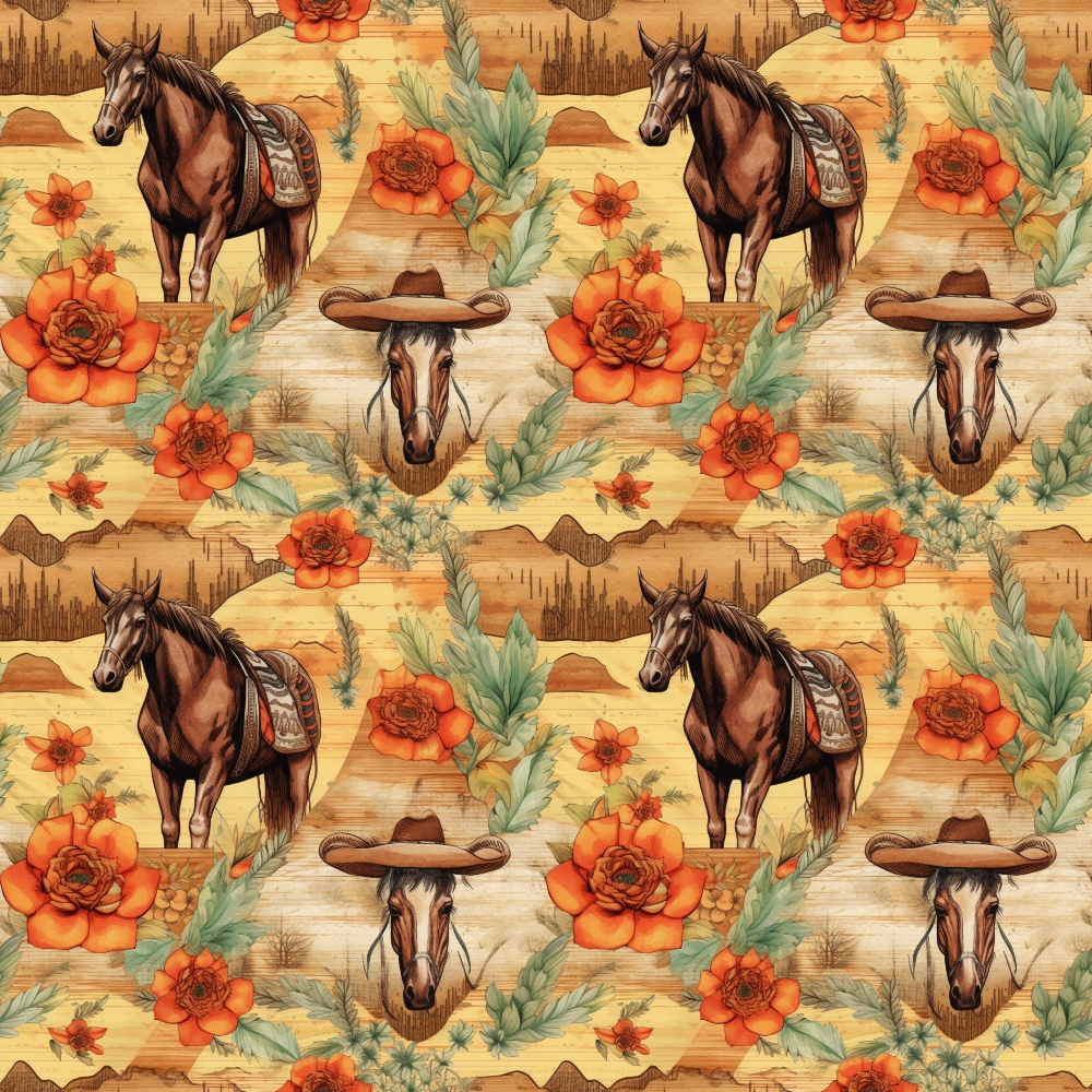 The Cowboy Life Pattern 8 Quilting Cotton Fabric