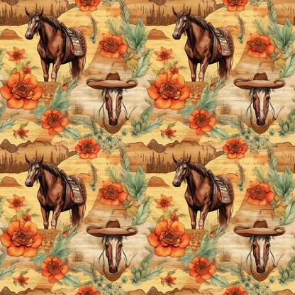 The Cowboy Life Pattern 8 Quilting Cotton Fabric