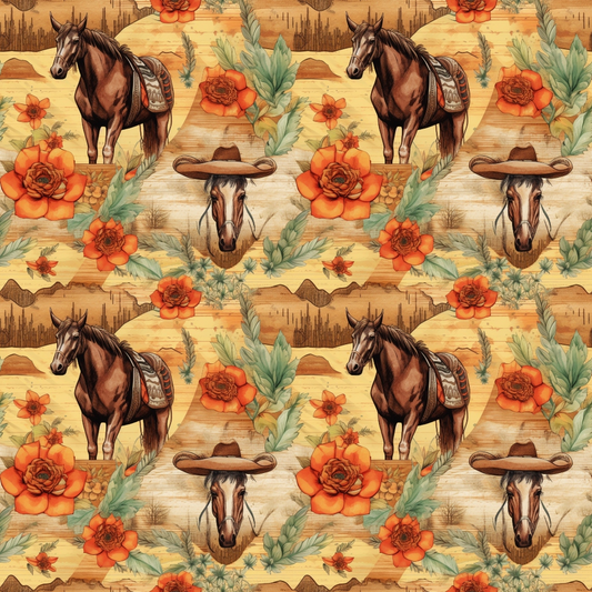 The Cowboy Life Pattern 8 Quilting Cotton Fabric