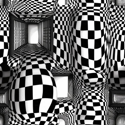 Three Dimensional Optical Illusion Arts Pattern 10 Quilting Cotton Fabric