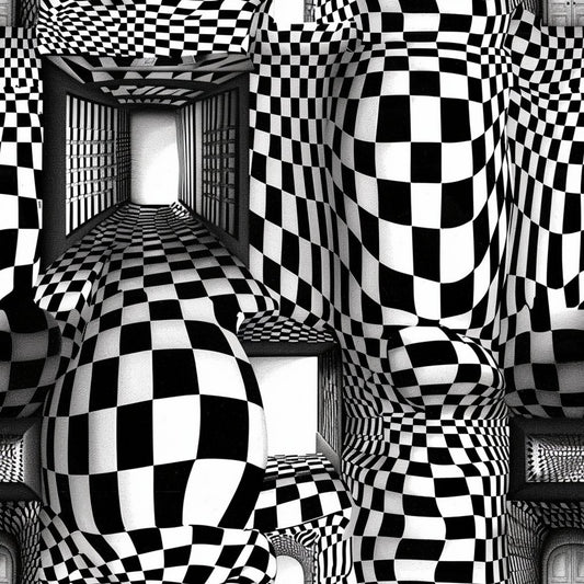 Three Dimensional Optical Illusion Arts Pattern 10 Quilting Cotton Fabric
