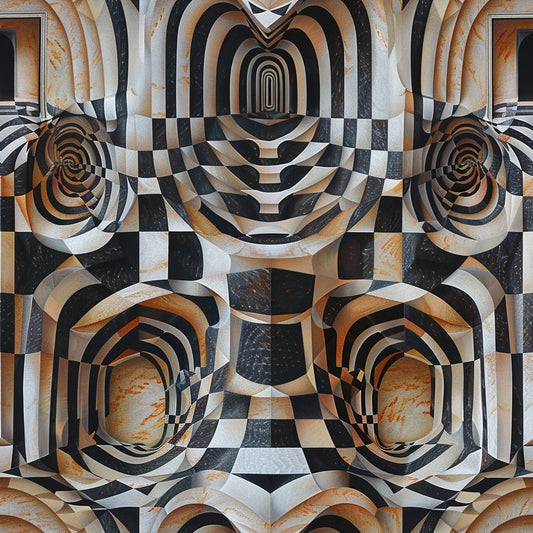 Three Dimensional Optical Illusion Arts Pattern 12 Quilting Cotton Fabric