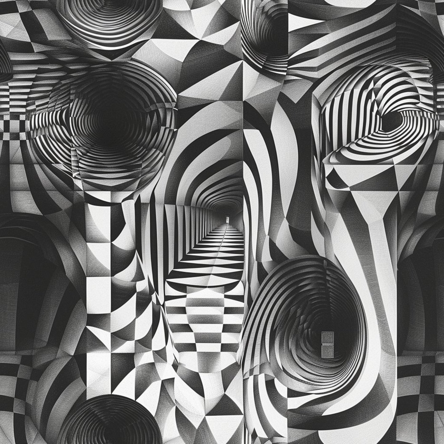 Three Dimensional Optical Illusion Arts Pattern 13 Quilting Cotton Fabric