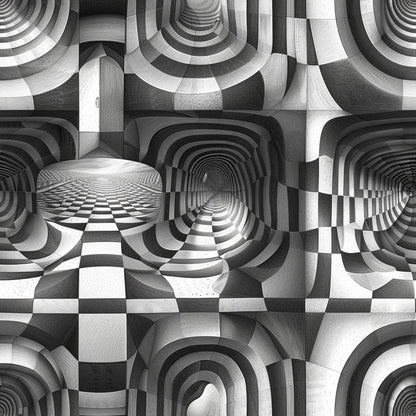 Three Dimensional Optical Illusion Arts Pattern 3 Quilting Cotton Fabric