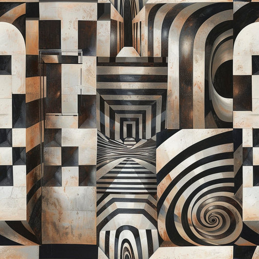 Three Dimensional Optical Illusion Arts Pattern 5 Quilting Cotton Fabric
