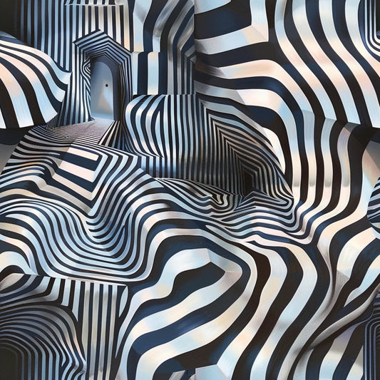 Three Dimensional Optical Illusion Arts Pattern 7 Quilting Cotton Fabric