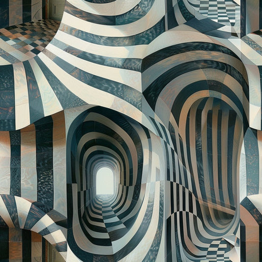 Three Dimensional Optical Illusion Arts Pattern 9 Quilting Cotton Fabric