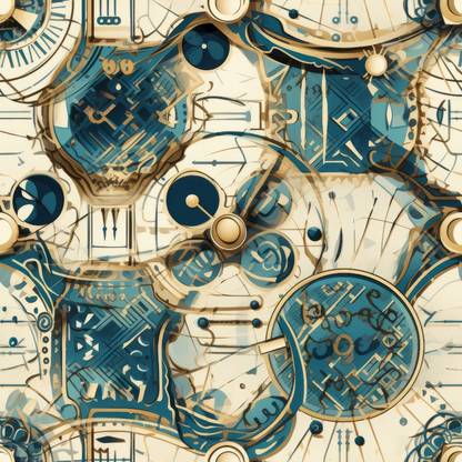 Time Travel Pattern 15 Quilting Cotton Fabric