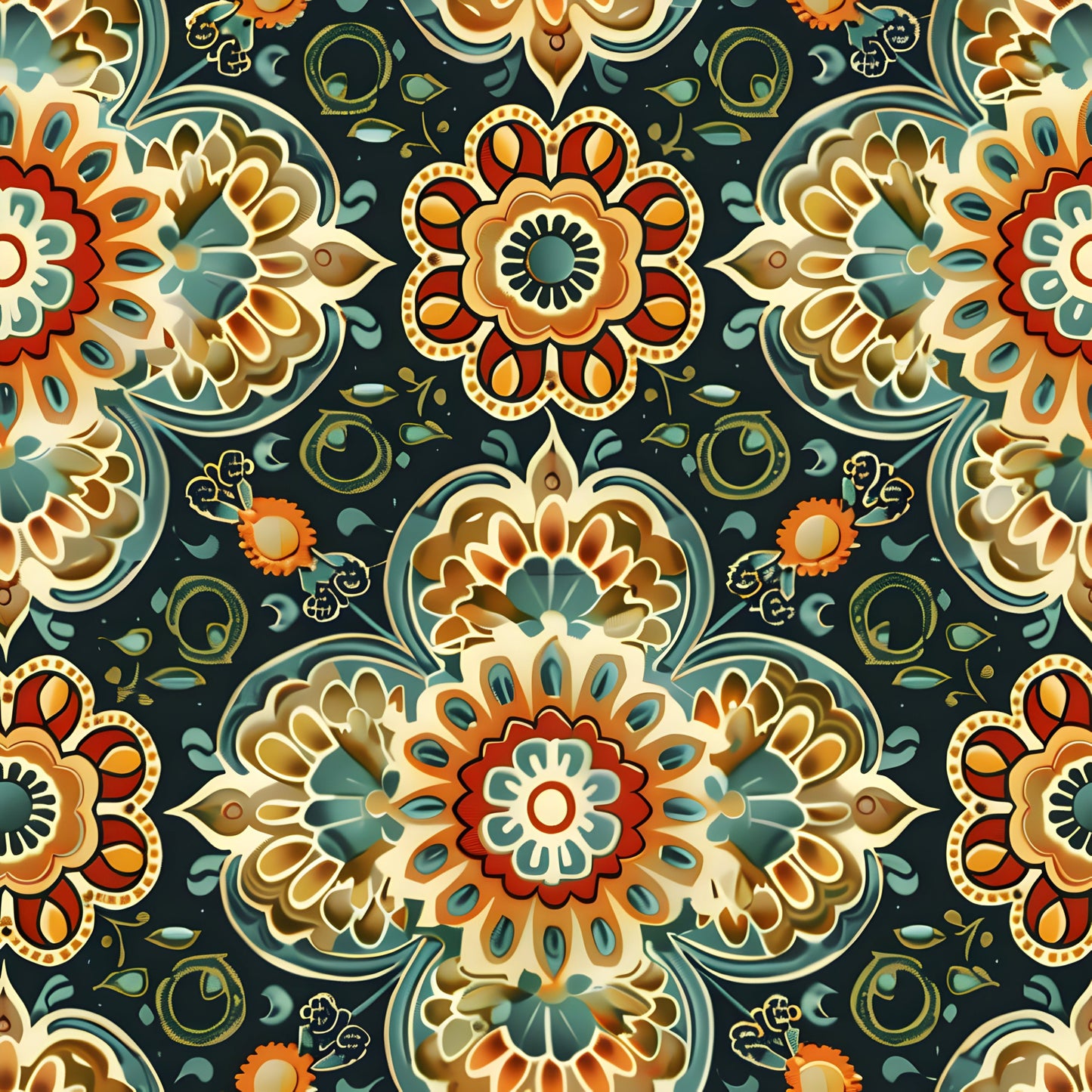 Traditional Najdi Pattern 13 Quilting Cotton Fabric