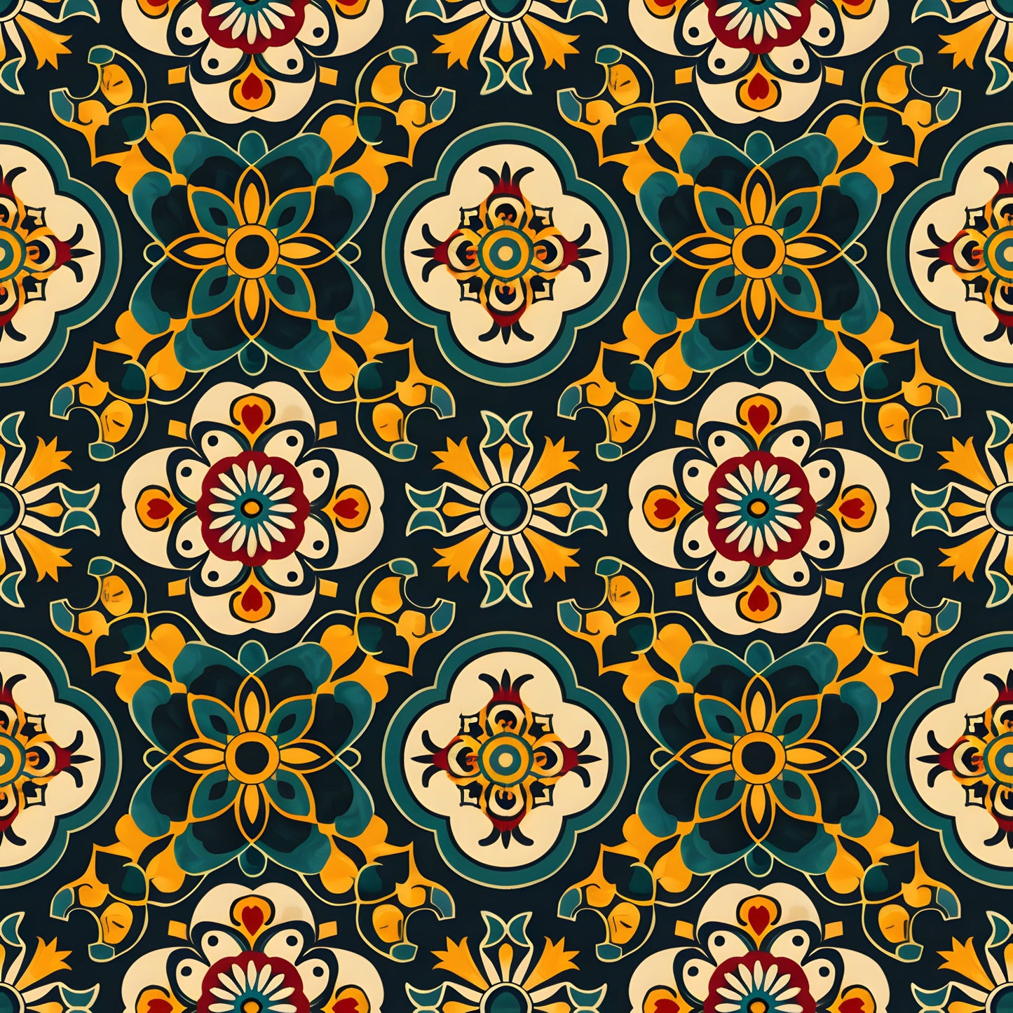 Traditional Najdi Pattern 15 Quilting Cotton Fabric
