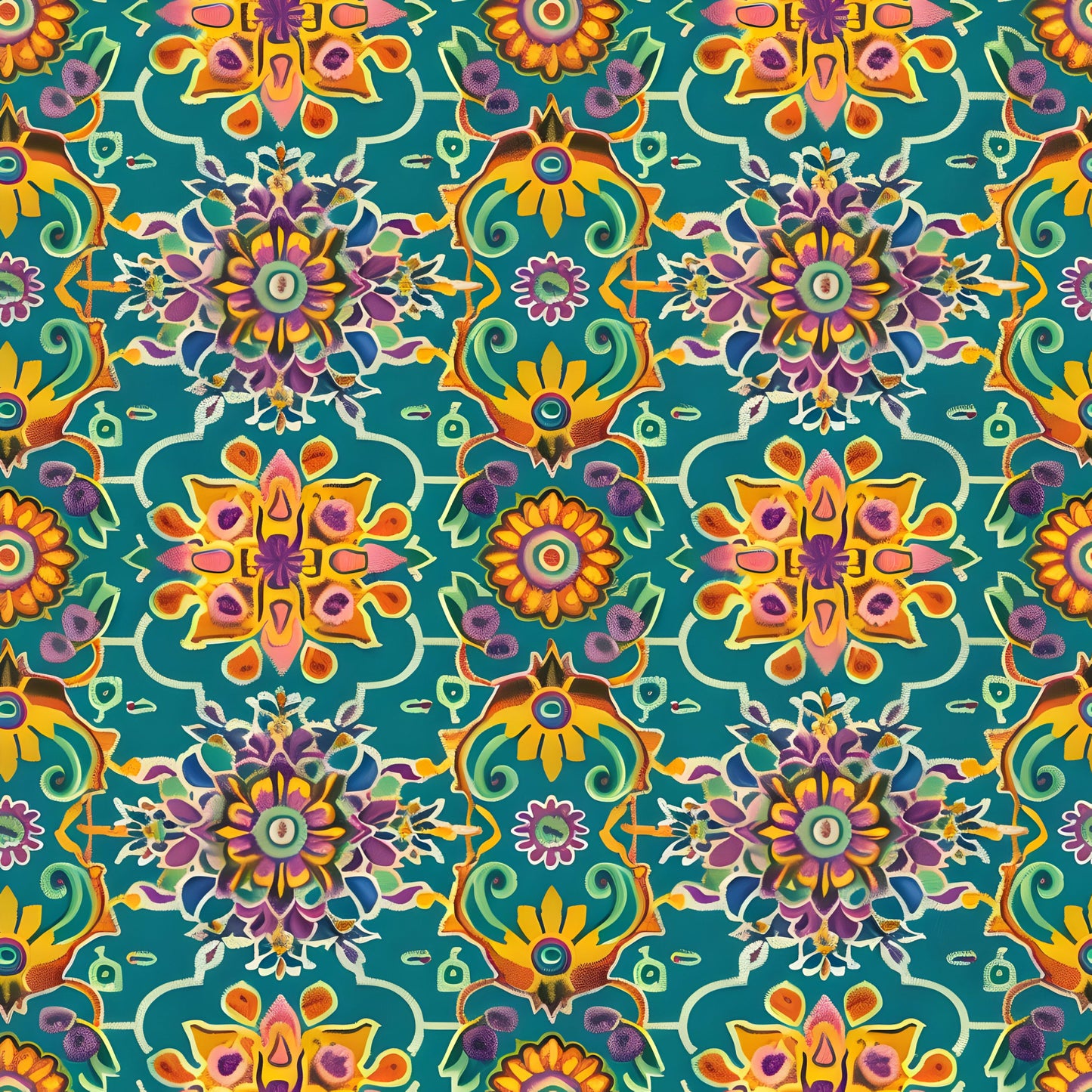 Traditional Najdi Pattern 7 Quilting Cotton Fabric
