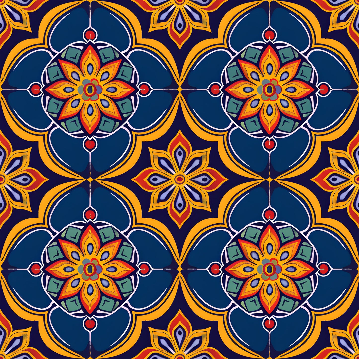 Traditional Najdi Pattern 8 Quilting Cotton Fabric