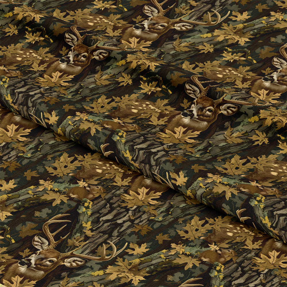 Tree Camouflage Pattern 1 Quilting Cotton Fabric