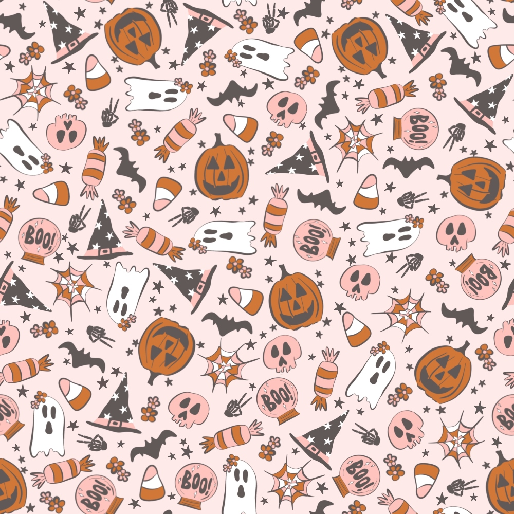 Trendy Pastel Halloween Quilting Cotton Fabric