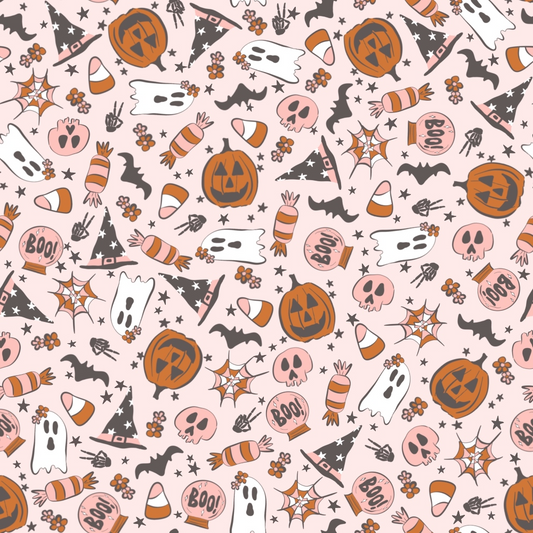 Trendy Pastel Halloween Quilting Cotton Fabric