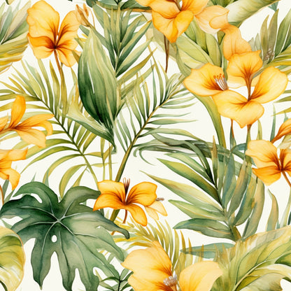 Tropical Flowers Pattern 11 Quilting Cotton Fabric