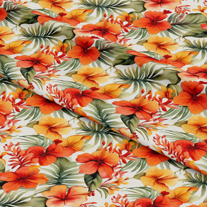 Tropical Flowers Pattern 12 Quilting Cotton Fabric